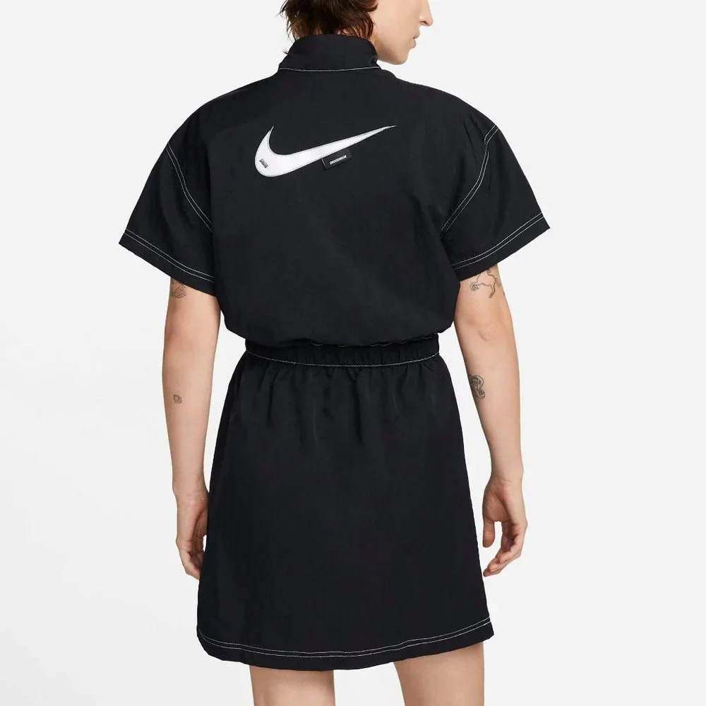 NWT Nike Women's Sportwear Swoosh Woven Dress - Picture 4 of 5